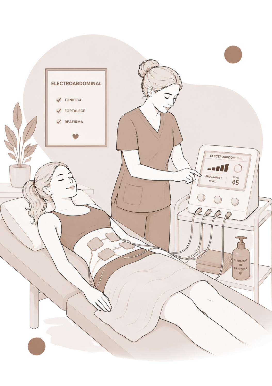 Electroestimulación abdominal